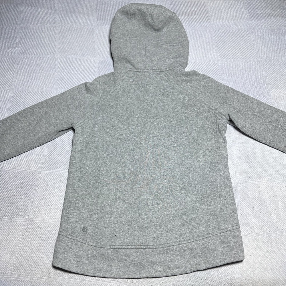 Lululemon Fleece Please Hoodie Women's Size 4 Heathered Speckled Medium Gray - Picture 8 of 13